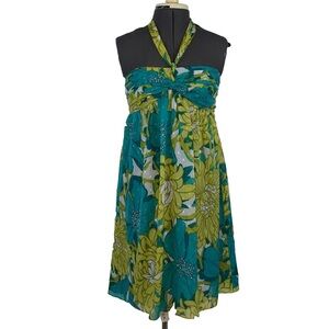 Lightly lined halter dress